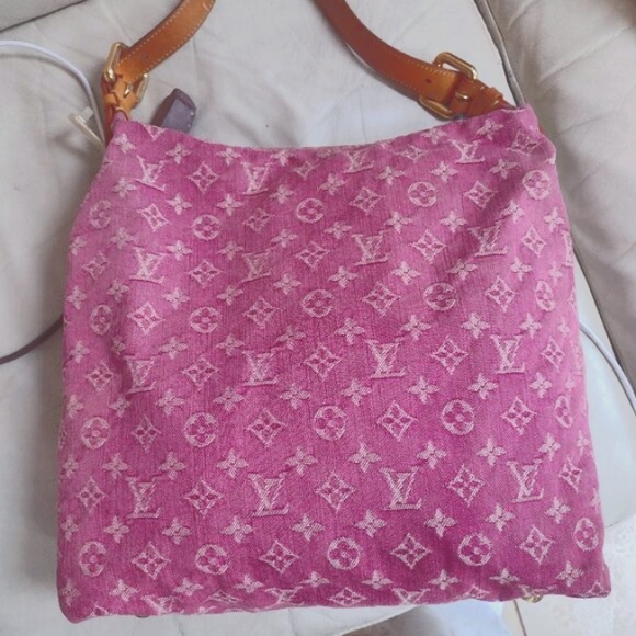 π―% Authentic Louis Vuitton Baggy gm in Pink Denim π - Picture 8 of 15